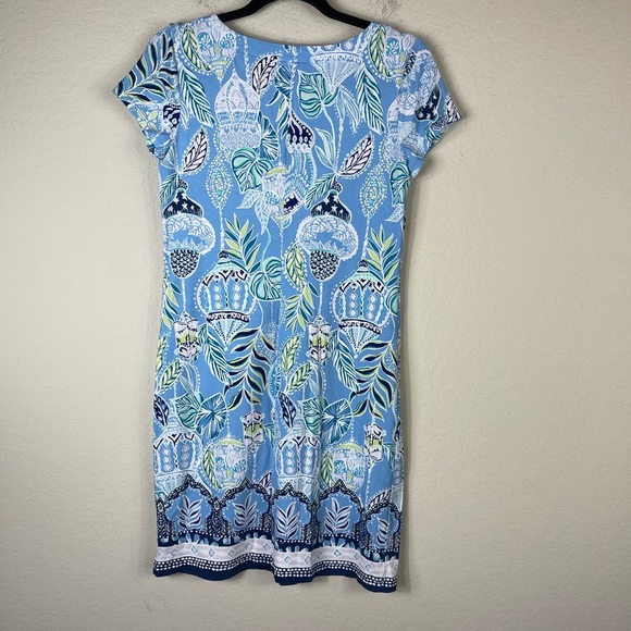 Lilly Pulitzer Sophiletta T-Shirt Dress in Blue Peri Lapis Lanterns Size Small - Picture 4 of 6